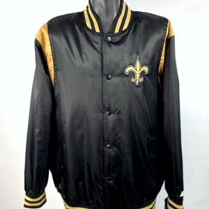 NEW ORLEANS SAINTS NFL STARTER Snap Down Jacket 3X, 4X
